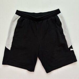 Puma Black Logo Athletic Shorts Size L Men